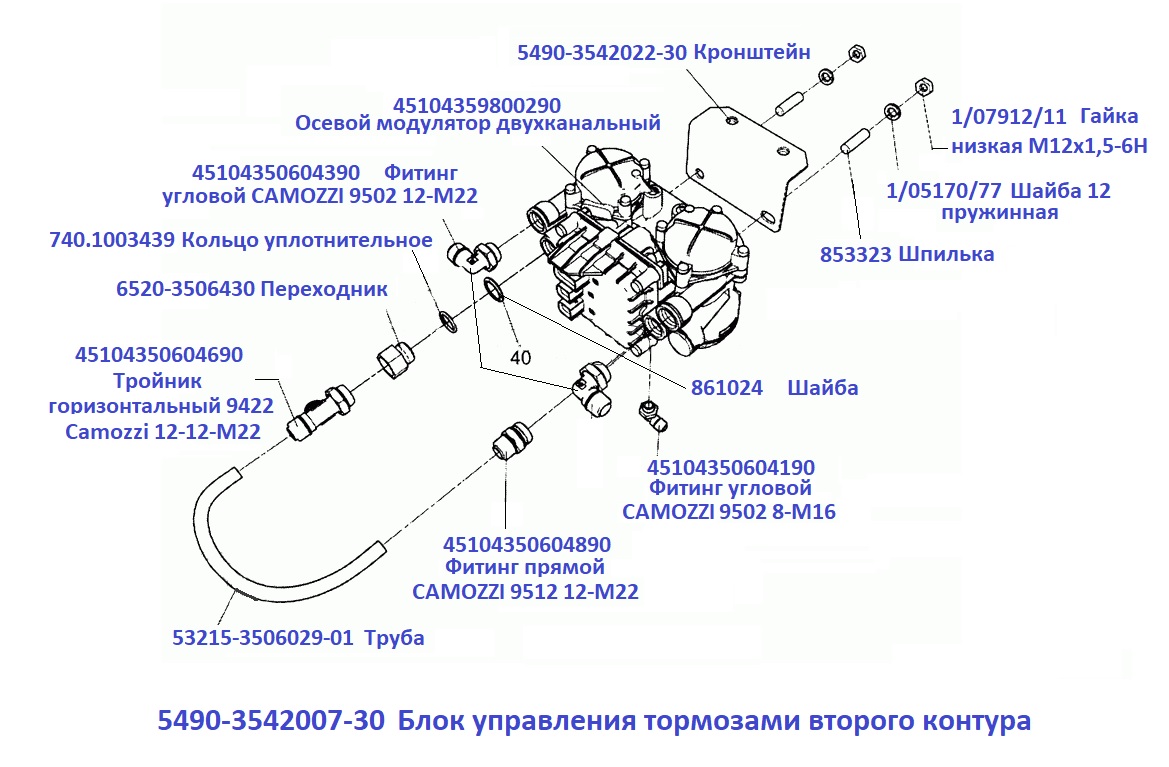Пневмосистема Камаз 5490